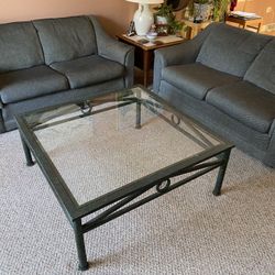 Glass coffee table