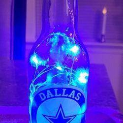 DALLAS COWBOYS LIGHTED BOTTLES WITH LED CORK LIGHTS 