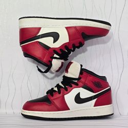 Air Jordan 1 Mid Chicago Toe GS Talla 5Y / 37.5 EU 554725-069