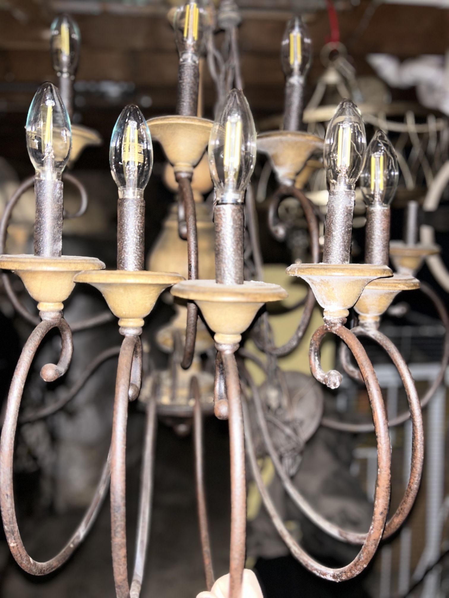 AN EXTREMELY RARE LARGE CHANDELIER THAT WILL CERTAINLY BE THE CENTERPIECE OF ANY ROOM!