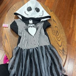 Jack Skeleton Girls Dress 10-12