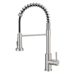 Kitchen Faucet with Pull Down Sprayer Single Hole Stainless Steel S