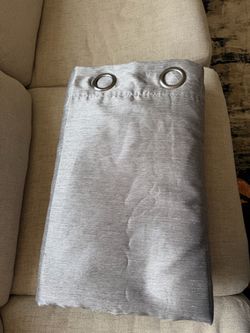 Gray Grommet Window Curtain Panel