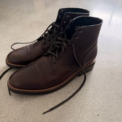 Thursday Boot Company Cap Toe Leather Boots Size 10 New