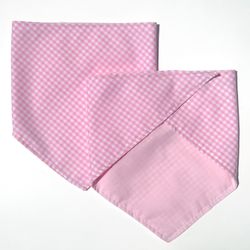 Pink Gingham Dog Bandana