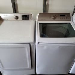 New Samsung Top Loading Washer And Used Gas Dryer Set 