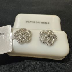 Moissanite Earrings 0.49 CT 925 Silver 