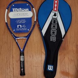 WILSON NCODE N4 110 WRT5794S3 OVERSIZE TENNIS RACQUET WITH CASE SIZE 4 3/8 NEW