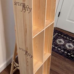 Seven fifty  wine wood store display rack or shelf, farmers market display, home