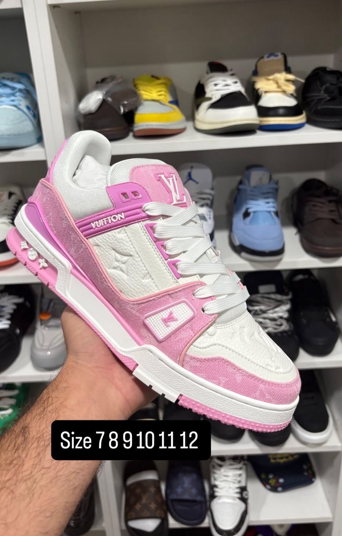 LV TRAINERS WHITE & PINK