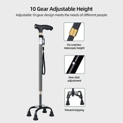 “New”Aluminum Adjustable 4 Prong Cain”Make Offer” W/Padded Handle(retail $59)