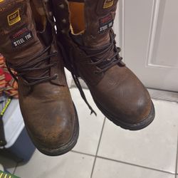 Caterpillar steel toe boots 