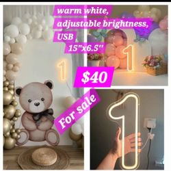 Birthday LED SIGN NUMBER ONE 