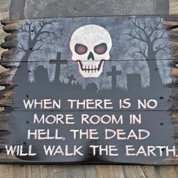 Wooden Halloween Sign