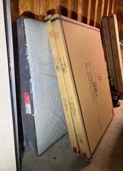 Brand new bed frame and mattress queen size-black bed frame