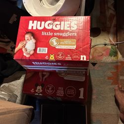 Huggies Size N-76 cnt & 1-192 cnt 