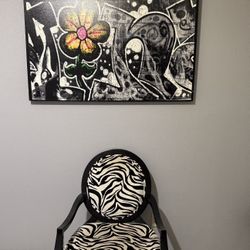 Zebra Chair And Frame 