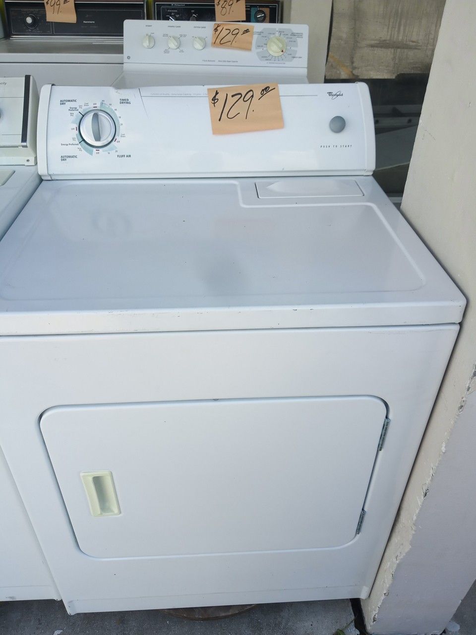 Whirlpool Dryer white ex large heavy duty works great . Warranty . Delivery available . 2203 Fowler st. Ft. Myers 33901