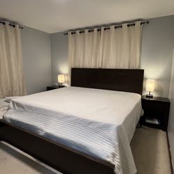 Bedroom Set: King Bed Frame, Night Stands, And Dresser