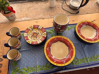 Hand-Painted Dinnerware Set