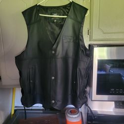 New 3x Harley Davidson Leather Vest