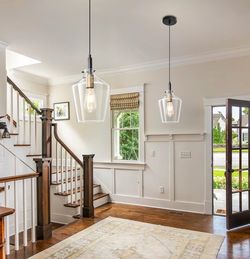 Glass pendant lights  (set of 2)
