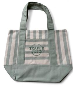 New Stripped Green Trader Joe’s Tote