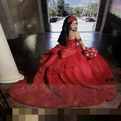 Quinceañera dress… RED….OBO Moda 2000