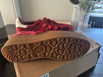 Adidas Gazelle Bold Red Suede Sneakers