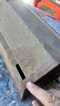 1930s Fender Mounted Tractor Toolbox, Gable Lid, Steel