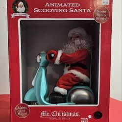 Animated Scooting Santa