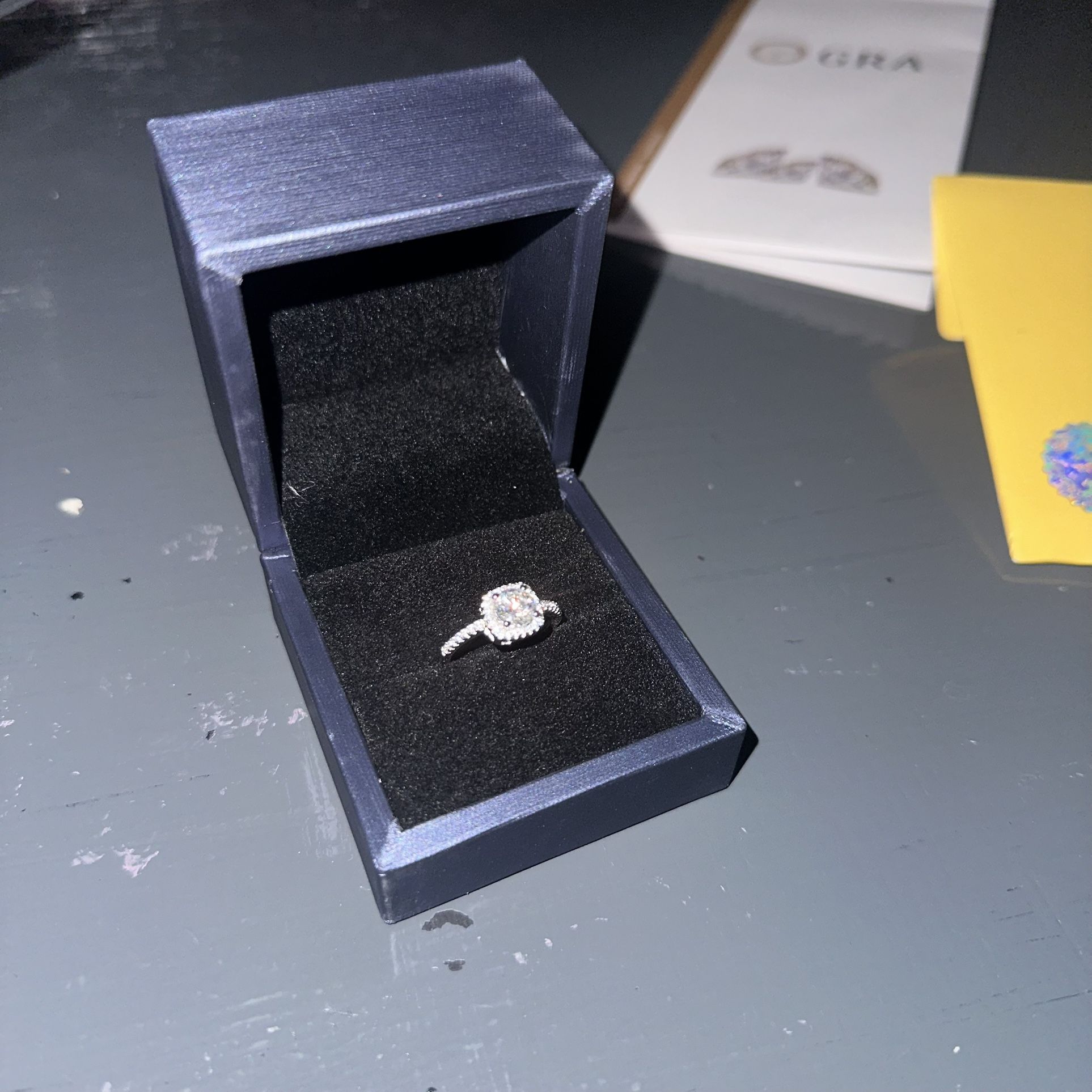 VVS1 Moissanite Engagement Ring 1 Carat