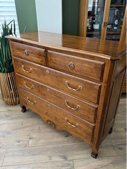 French Country Oak Chest Dresser by Ethan Allen