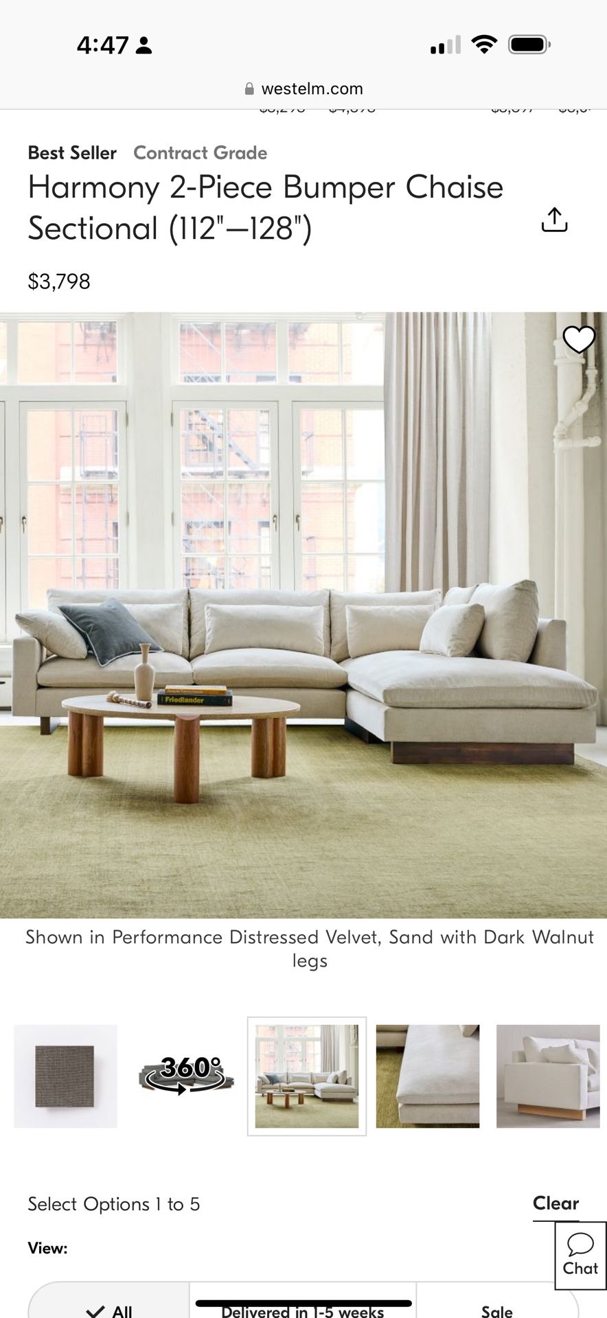West Elm Harmony Sectional