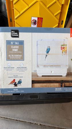 All Living Things 15" Classic Home Bird Cage Habitat - New in Box (Parakeet / Finch)