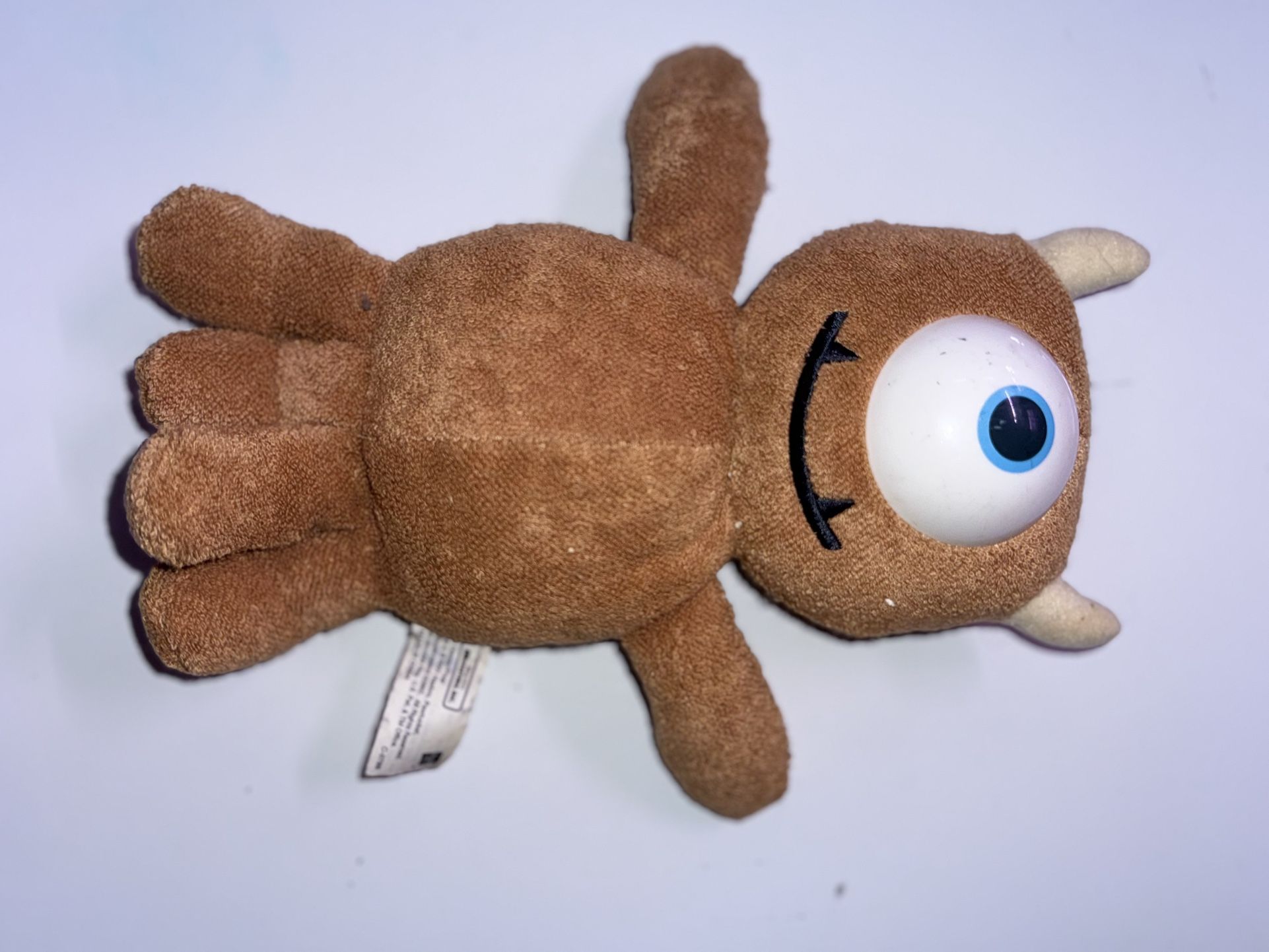 Monsters Inc Little Mikey Plush 10” Terry Cloth Plastic Eye 2001 Hasbro Toy RARE