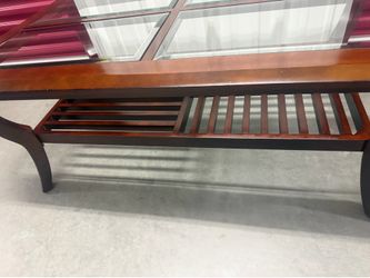 Solid Maple Wood Cocktail / Coffee Table with Bottom Shelf
