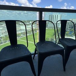 Set Of Three Industrial Chairs 