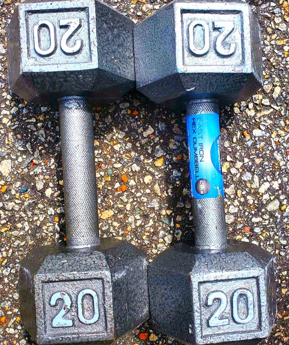 CAP Barbell 20 lb Grey Cast Iron Hex Dumbbell