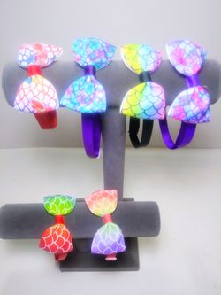 Dog Cat Fish Scale Bow Tie Collars