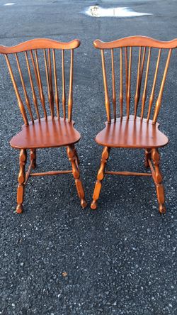 2 Solid wood chairs good condition