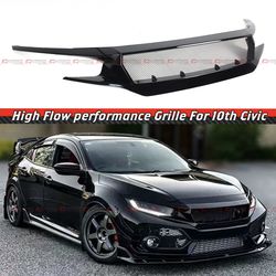 16-21 Honda Civic Front Upper Grill Mesh Vent Gloss Black