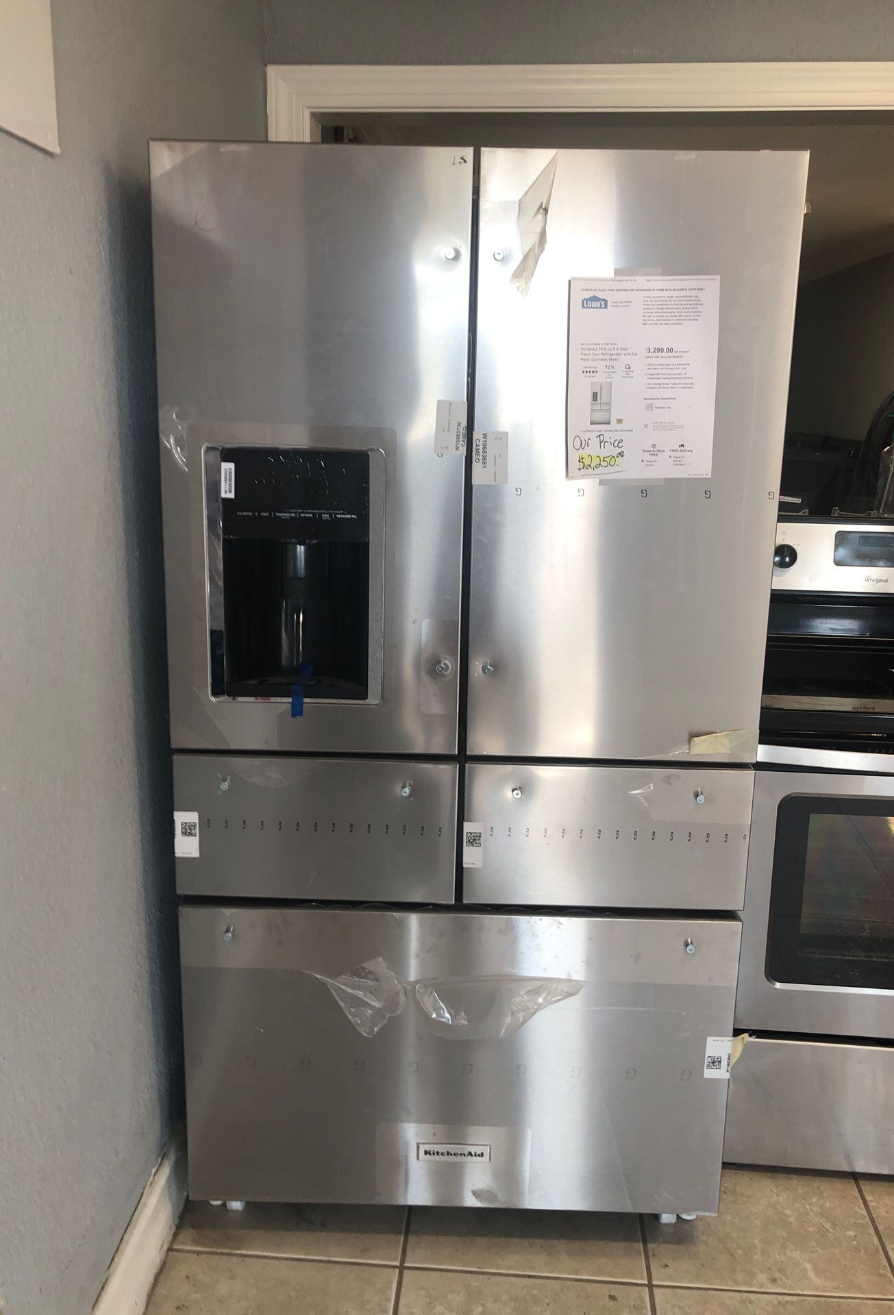 Kitchen aid 5 door refrigerator brand new