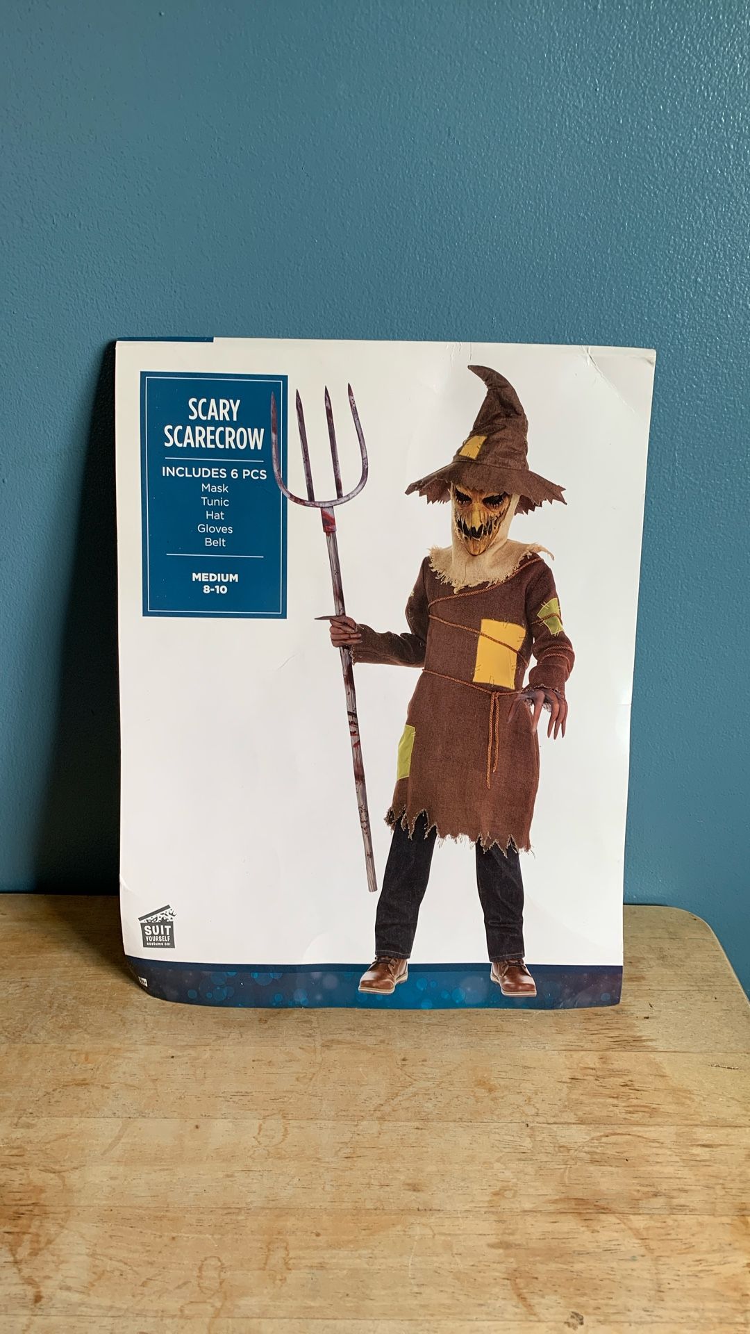 HALLOWEEN SCARECROW KIDS SIZE MEDIUM 8-10 COSTUME