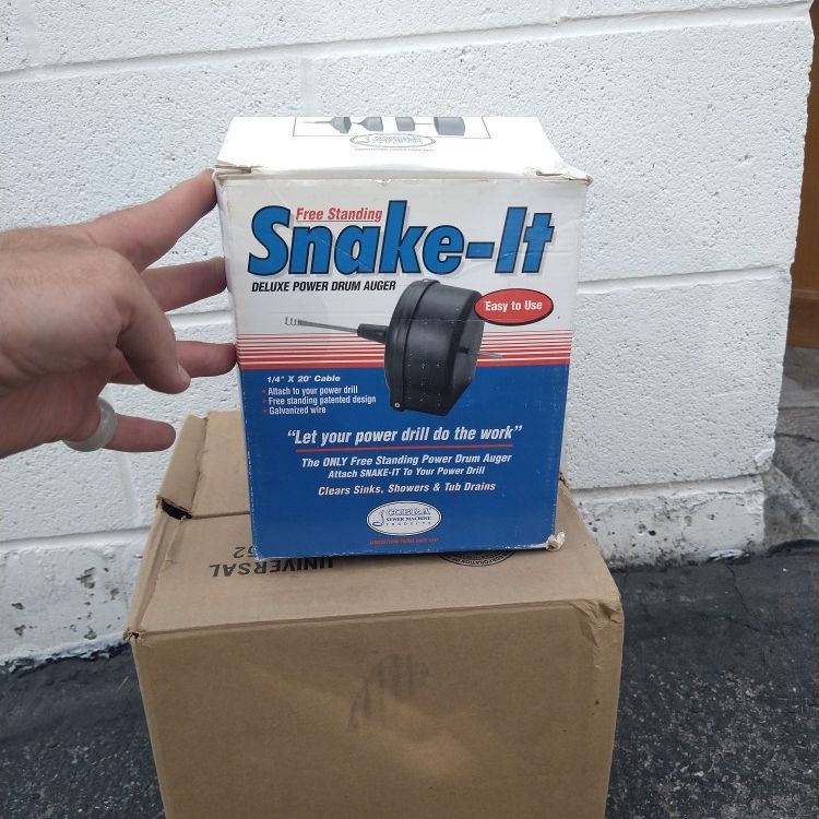 Deluxe Power Drum Auger Snake to Clean Pipes