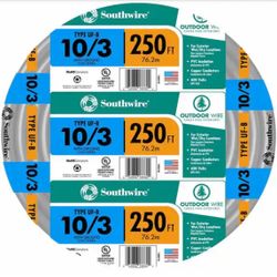 Electrical Cable:  10/3, and 14/3