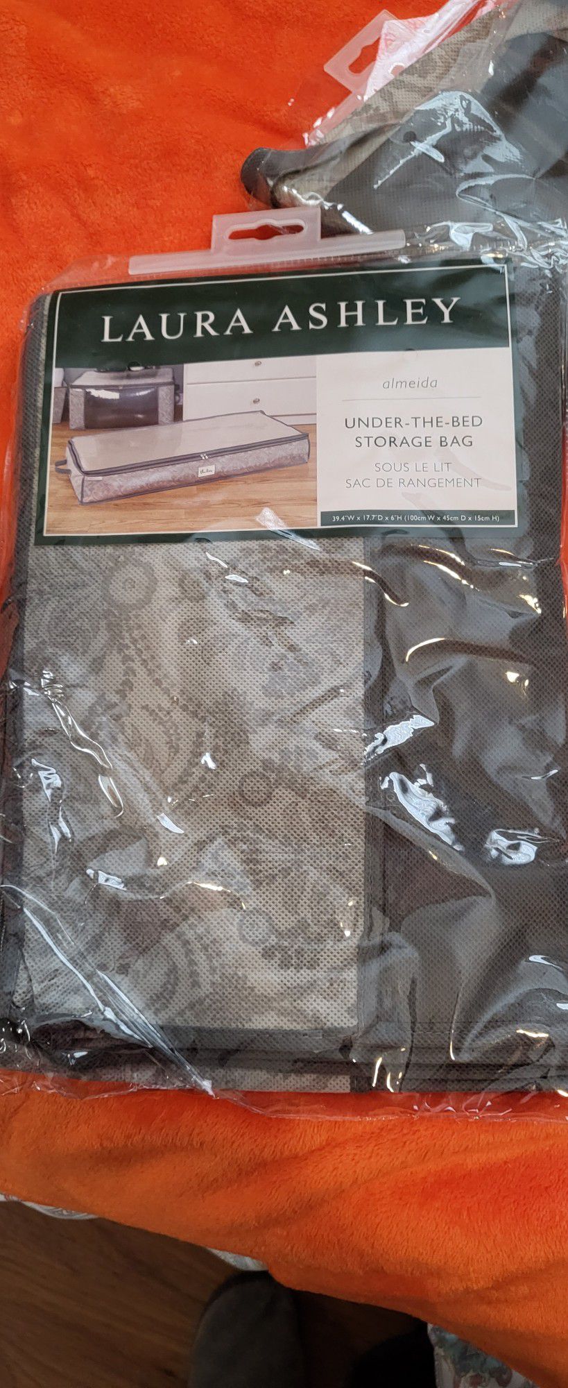 2 LAURA ASHLEY UNDER-THE-BED STORAGE BAGS $10 OBO