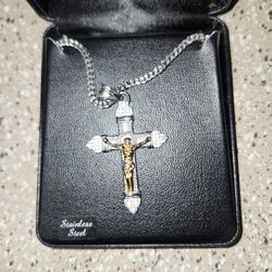 StainlessSteel Jesus Necklace/ Trades