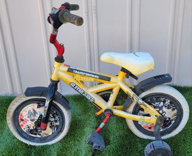 BICYCLE KIDS TRANSFORMERS TO FIX OR PARTS