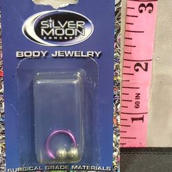 @CHV.  SILVER MOON BODY JEWELRY BELLY BUTTON NAVEL RING